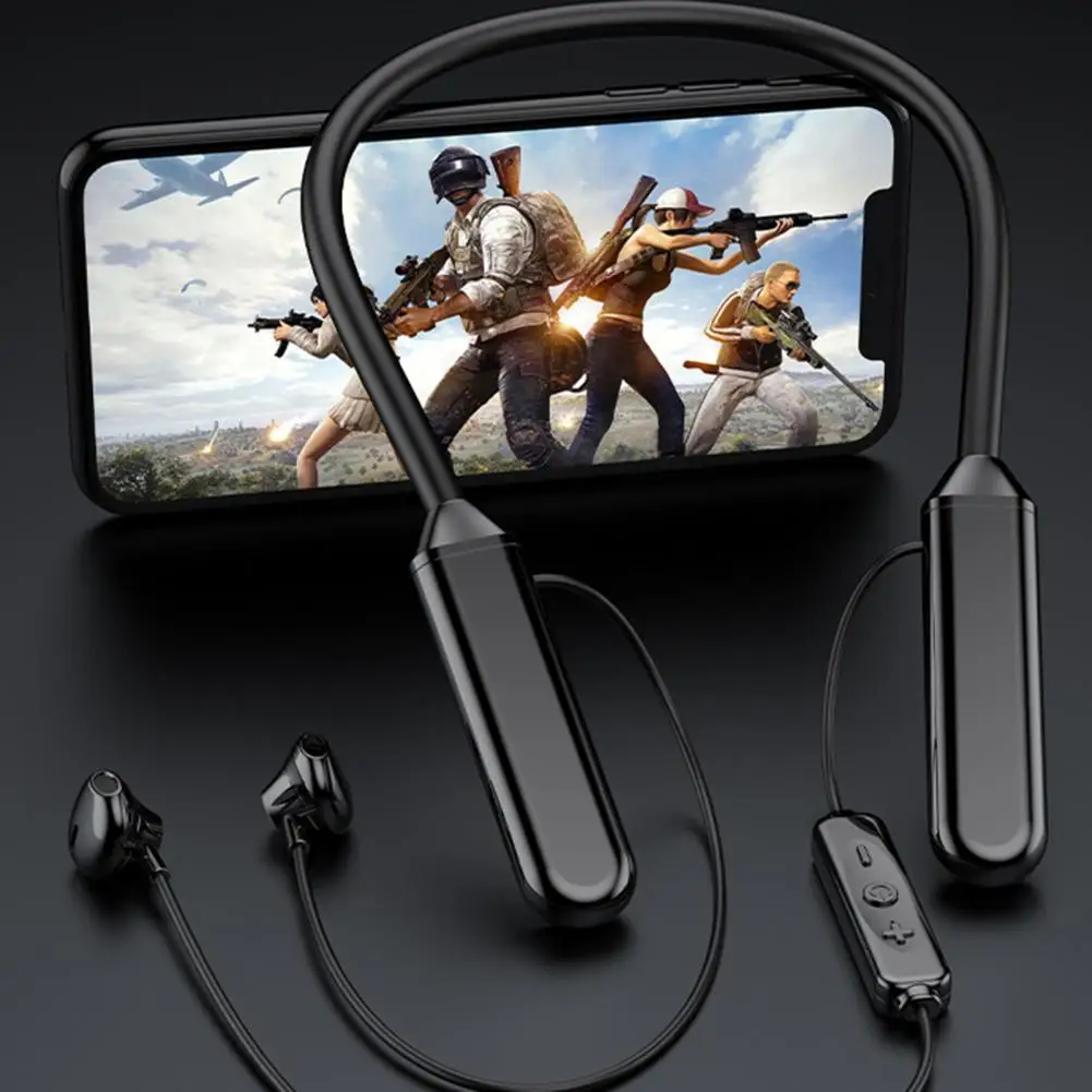 Neckband Headphone Useful Non-slip Sweatproof Wireless Bluetooth-compatible Sport Gaming Headset for Gamer