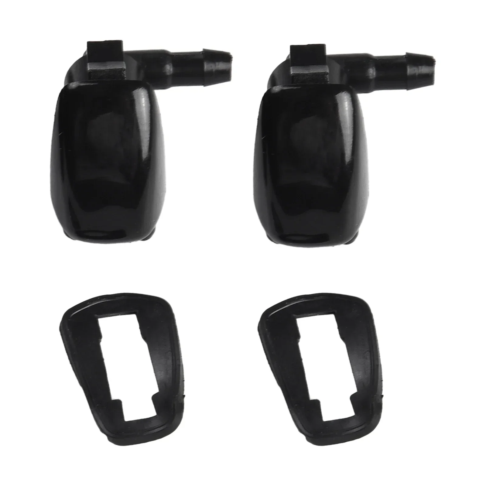 Front Windscreen Wiper Washer Nozzles Jet Fit For Mazda 3/5/6 BK GG1 BN8V-67-510 ABS-Black-Accessories For Vehicles