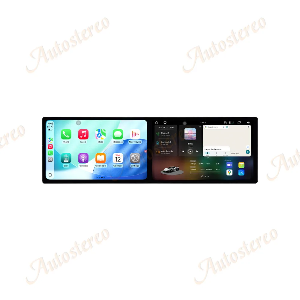 10.1 inch Dual Screen Car GPS Android 15 Navigation For Volkswagen Tiguan L 2023-2025 Multimedia Player Car Radio Auto Head Unit