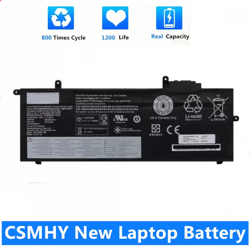 

CSMHY New 11.4V 48Wh L17L6P71 Battery For Lenovo ThinkPad X280 A285 Series 01AV470 01AV471 01AV472 SB10K97617 SB10K97619