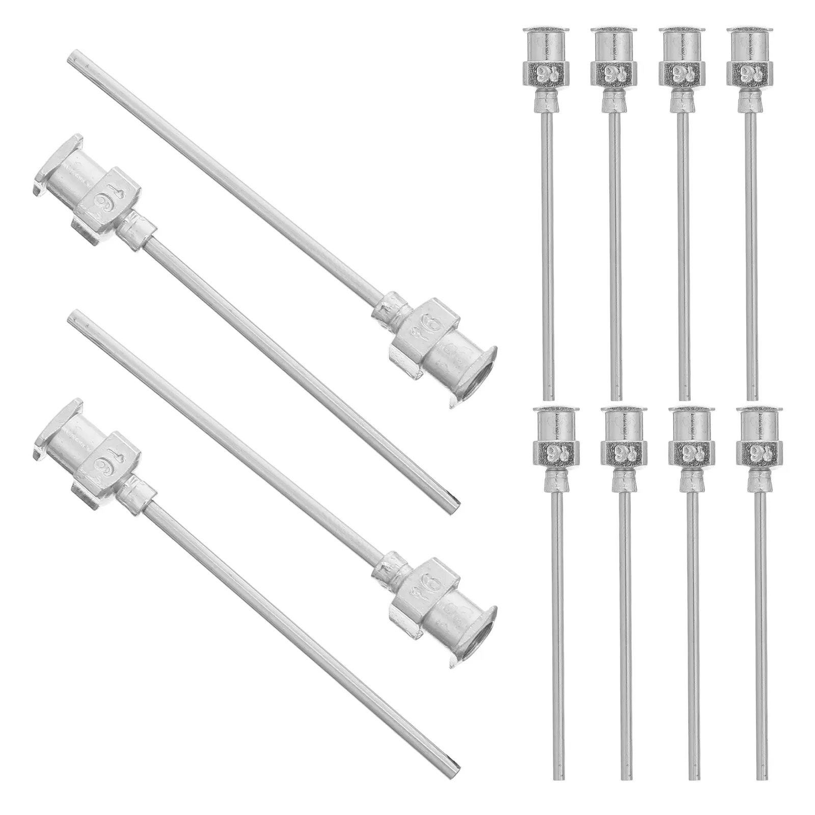 12Pcs Luer Lock Needle Tip For Electronics Projects Lab Technician Stainless Steel Dispensing Tips 16G Blunt