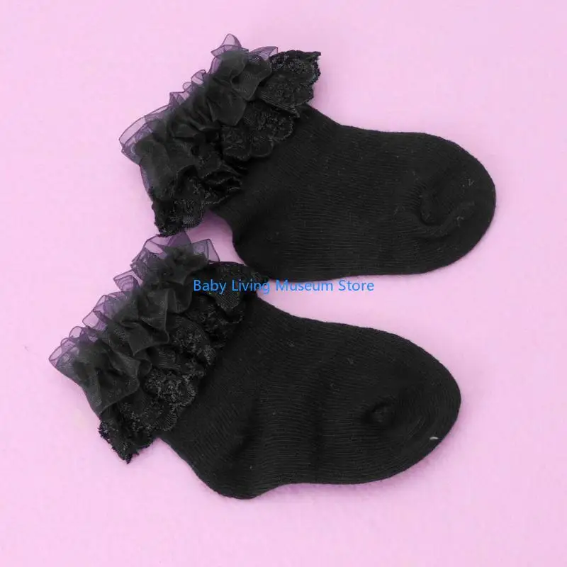 p31c 0-1years حديثي الولادة جوارب القطن الدانتيل الدانتيل الأميرة تمشيط الجوارب القطن للفتيات الصيف الربيع الجوارب فاتنة #4
