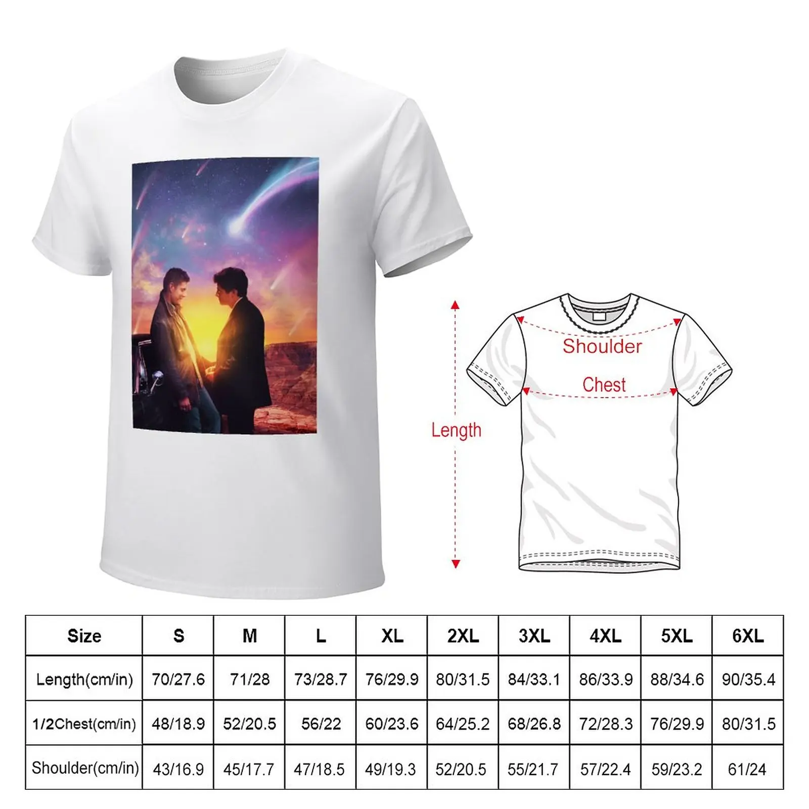 Destiel Sunset T-Shirt animal prinfor boys tees mens white t shirts