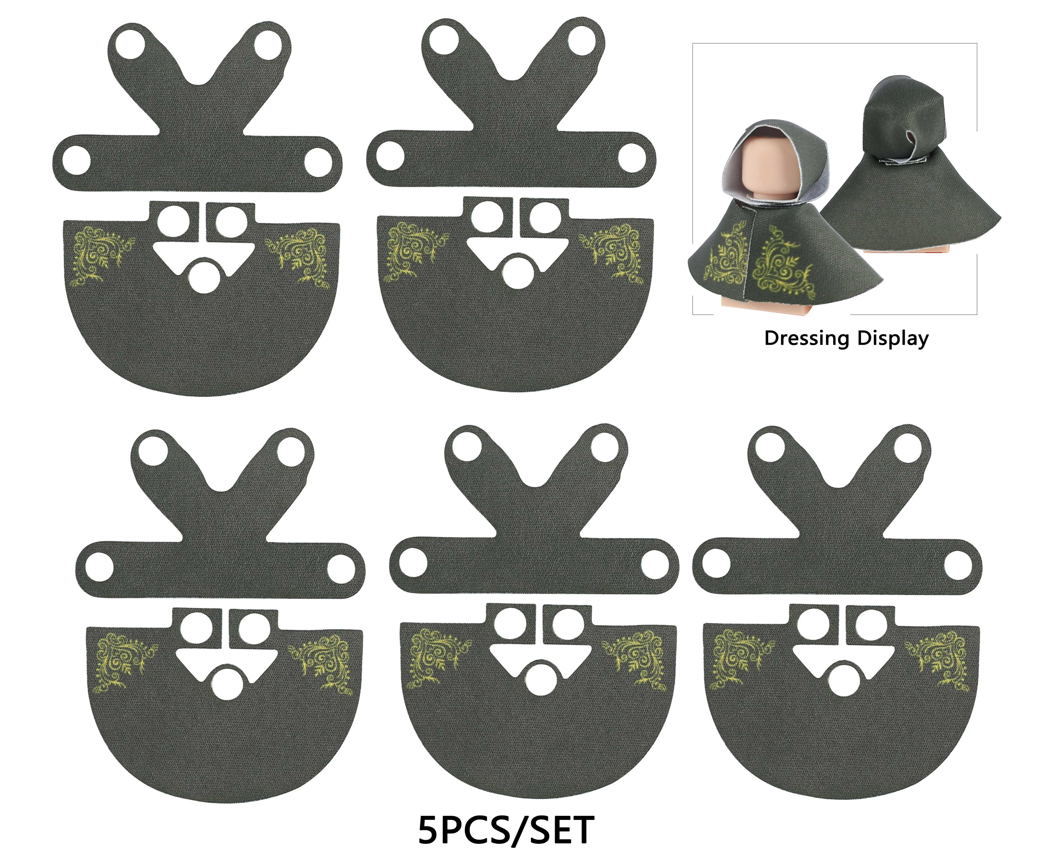 MOC Offizier Cape Bausteine Kit Mittelalterlichen Löwen Ritter Figuren Zubehör Schal Nachahmung Pelz Mantel Ziegel Spielzeug Jungen Geschenk