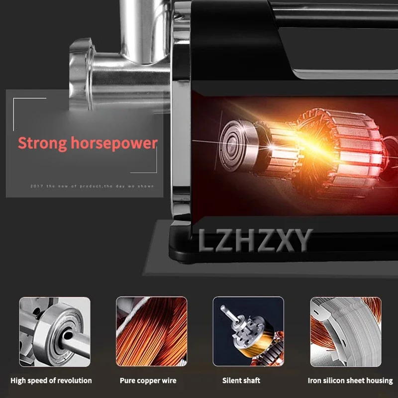 Picadora de carne eléctrica de 220V/300W, procesador de alimentos de acero inoxidable, utensilios de cocina para cortar verduras y frutas, picadora casera