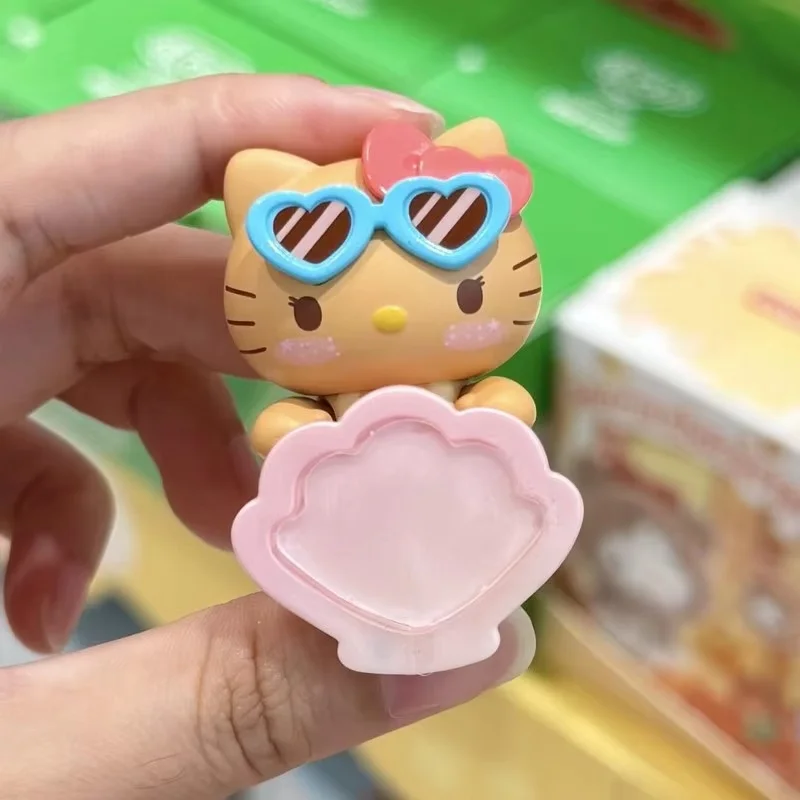 Toptoy Hello Kitty Beach‑Themed Blind Box Cute Lying Figurine Phone Sticker Collectible Trendy Toy Desktop Decor Gift For Girls view 5