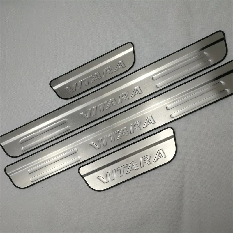 car assecories For Suzuki Vitara Door Sill Pedal Scuff Plate Stainless Steel Guard Protector Car Styling Sticker