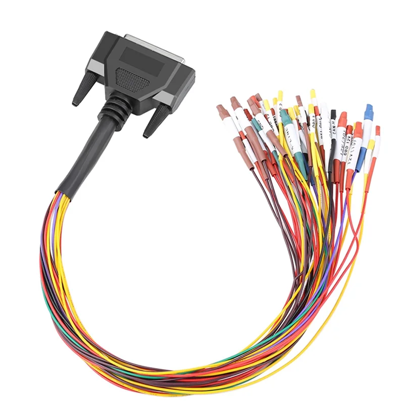 

AT93-Colorful Jumper Cable For GODIAG AUTO TOOLS For GT100 OBD II Break Out Box ECU Connector DB25 For GT100