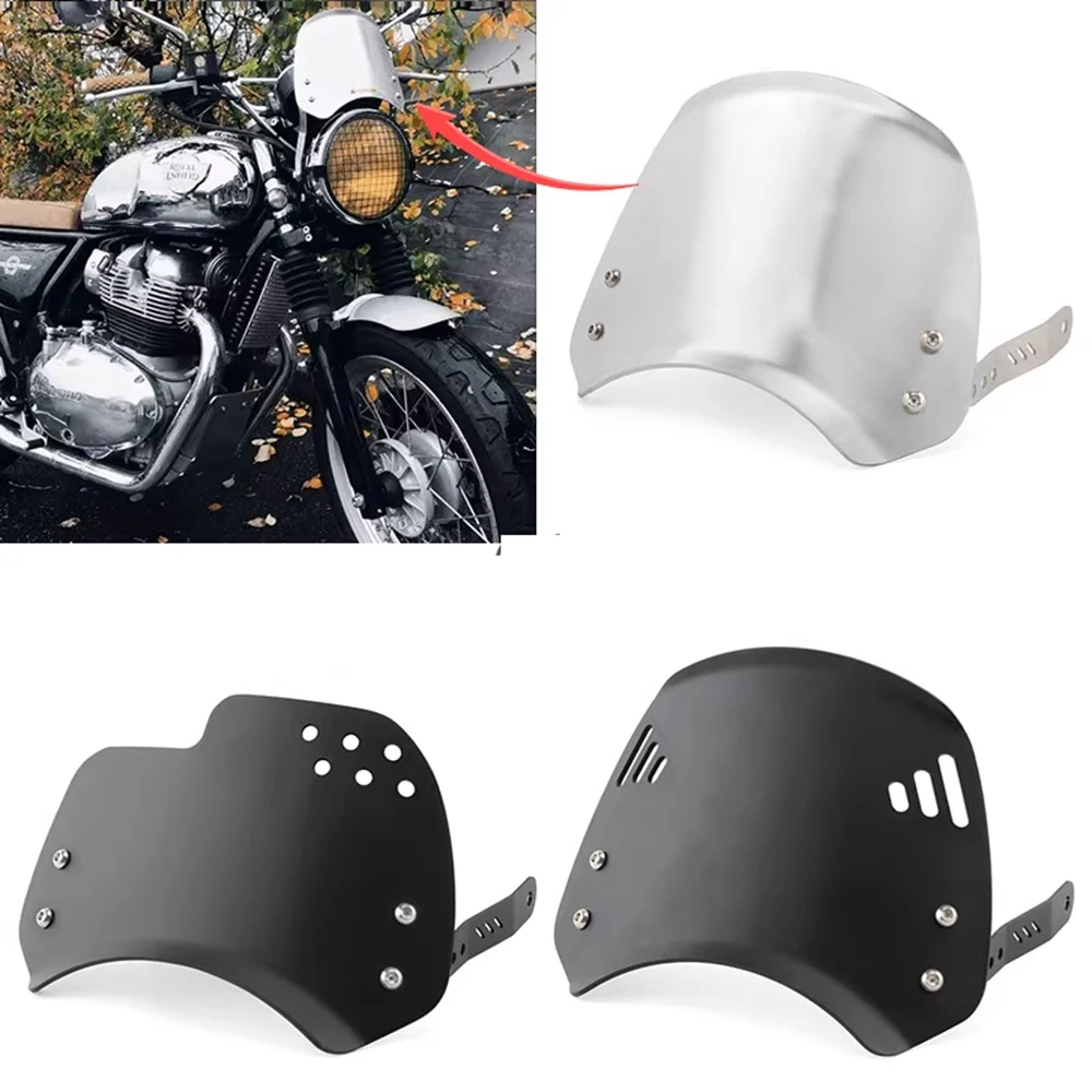 

Motorcycle Retro Windshield Suitable for Headlights Yamaha Honda Kawasaki Suzuki Universal Windshield Headshield Accessories