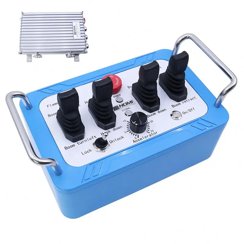 

Custom 5 Joystick Wireless Control 24V Motor Radio Hydraulic Lifts For Truck Manipulator Excavator Crane Remote