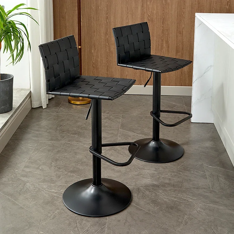 

Барный стул в итальянском стиле, подъемный современный простой барный стул с железной спинкой, домашний высокий табурет, остров, стулья для стойки регистрации