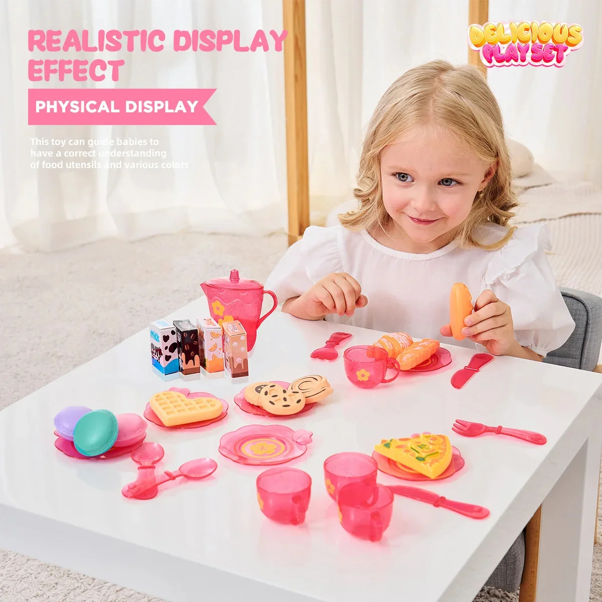 DIY Miniatuur Voedsel Simulatie Fantasiespel Keuken Set Thee Kid Cut Game Onderwijs Kinderen Speelgoed Voor 3-jarige verjaardag