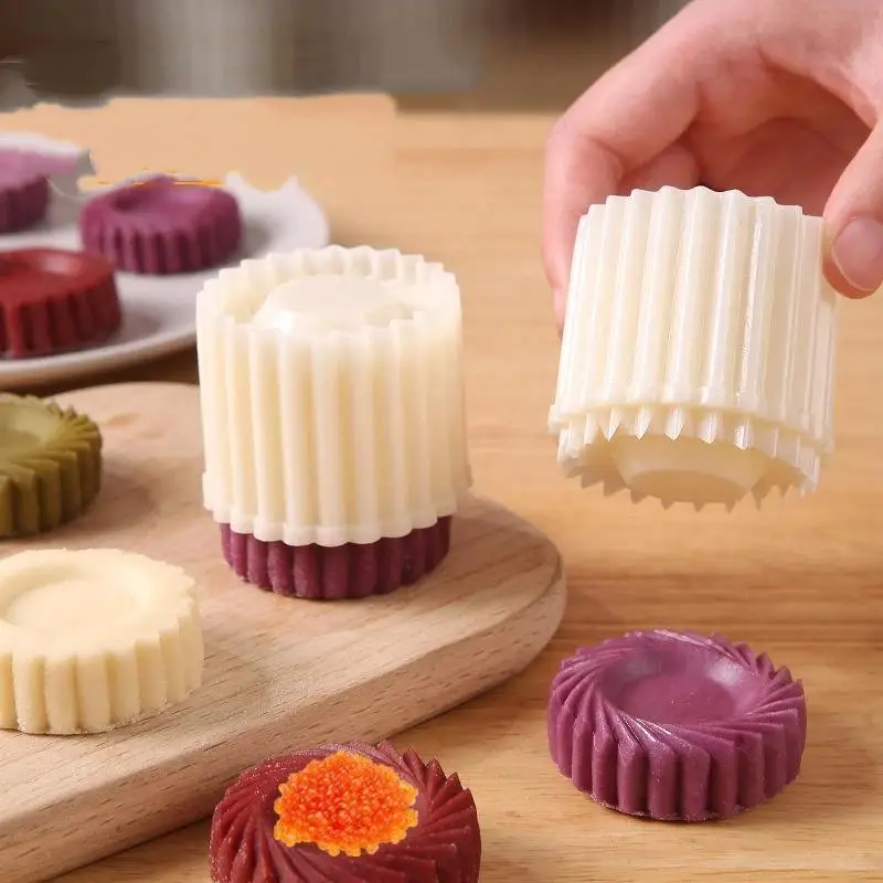 Detachable Pastry Mold Stamp Mooncake Mold Pastry Cake Decorating Tool Hand Pressure Home Diy Baking MoldUniversal Box
