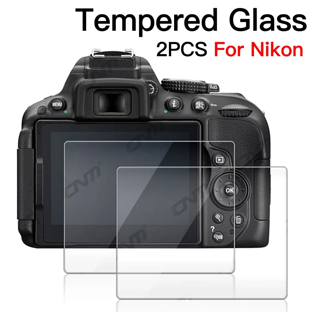 

For Nikon D5600 D5300 2Pack Tempered Glass Anti-Scratch Screen Protector Glass Protective Camera Protective Film