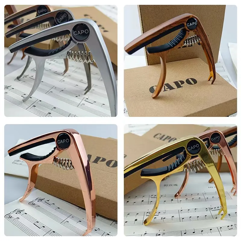 Capo Zinc Alloy Guitar Capo Dual-Use Capo for Folk and Electric Guitars Dual-Use Guitar Accessories