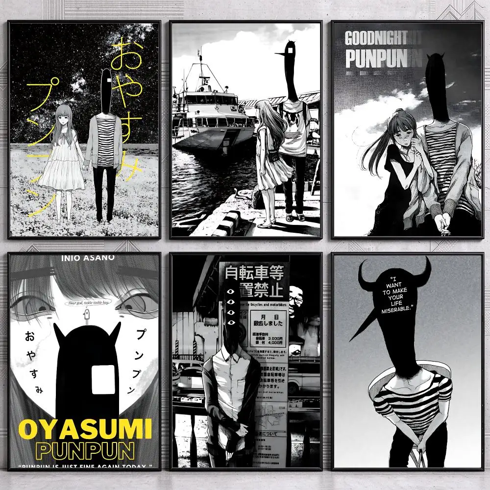 Classic Manga G-Goodnight P-Punpun Poster Wall Art Print Sticker for Bedroom Living Room Dorm Office Modern Home Decor Gift