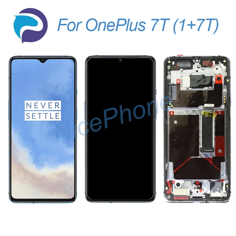 for ONEPLUS 7T LCD Screen + Touch Digitizer Display 2340*1080 GM1901, HD1900/1/3/5/7 1+7T LCD Screen Display