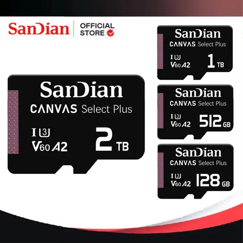 2TB SD การ์ดความจำ1TB Mini SD การ์ด512GB 256GB A2 U3 Micro TF SD การ์ด128GB ความเร็วสูงบัตร TF สำหรับ Nintendo SWITCH Ps5เกม