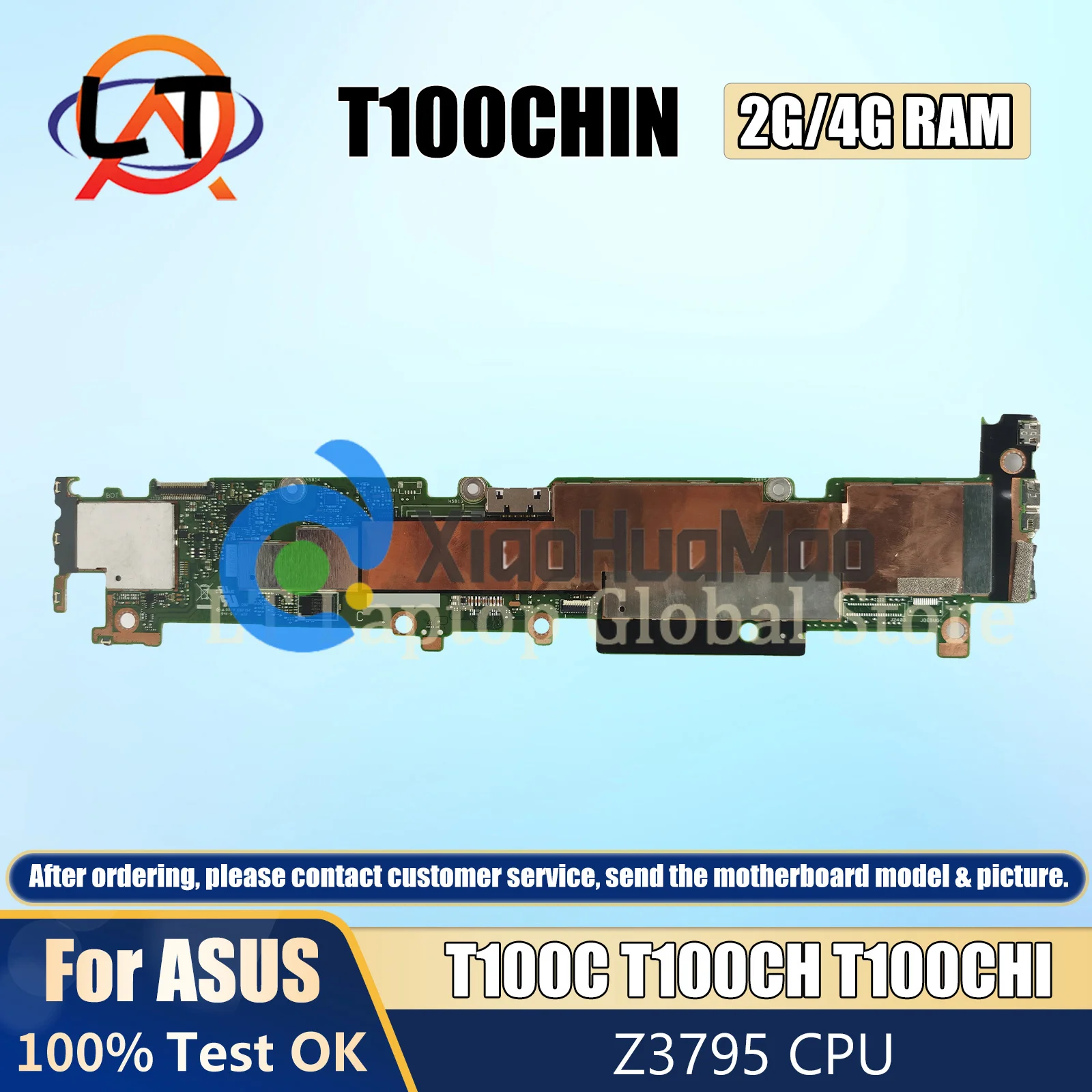 

T100CHIN Motherboard For ASUS T100C T100CHIN T100CH T100CHI Mainboard Z3795 CPU 2G/4G-RAM 64GB-SSD 100% Tested OK Used