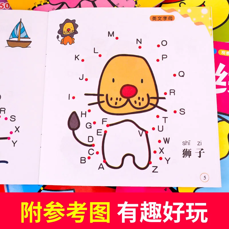 Children's Drawing Book, Baby Coloring Book, Kindergarten Graffiti Coloring Picture Book Set for Ages 2-3-6