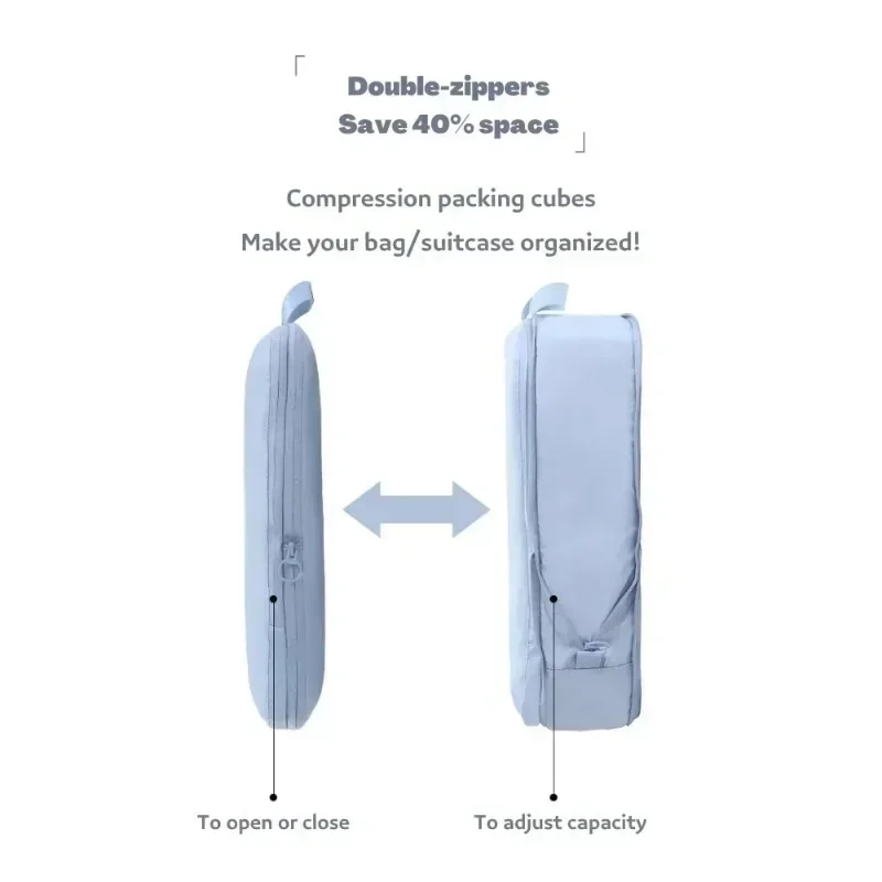 Organizzatori di vestiti da viaggio portatili imballaggio a compressione impermeabile cubi borsa valigia valigie per bagagli borse per cassetti
