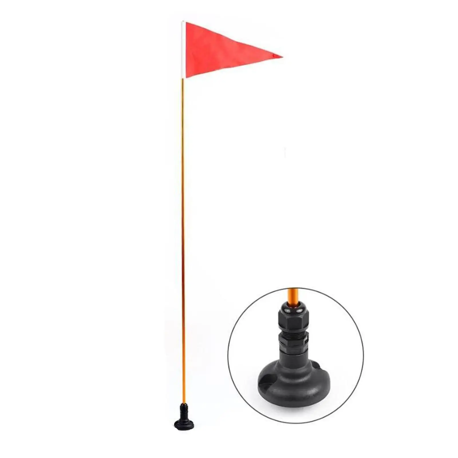 Kayak Safe Flag Foldable 4ft Lightweight Signal with Stable Base Easy Installation DIY Accessories Safe Boat Flag Base for Boat