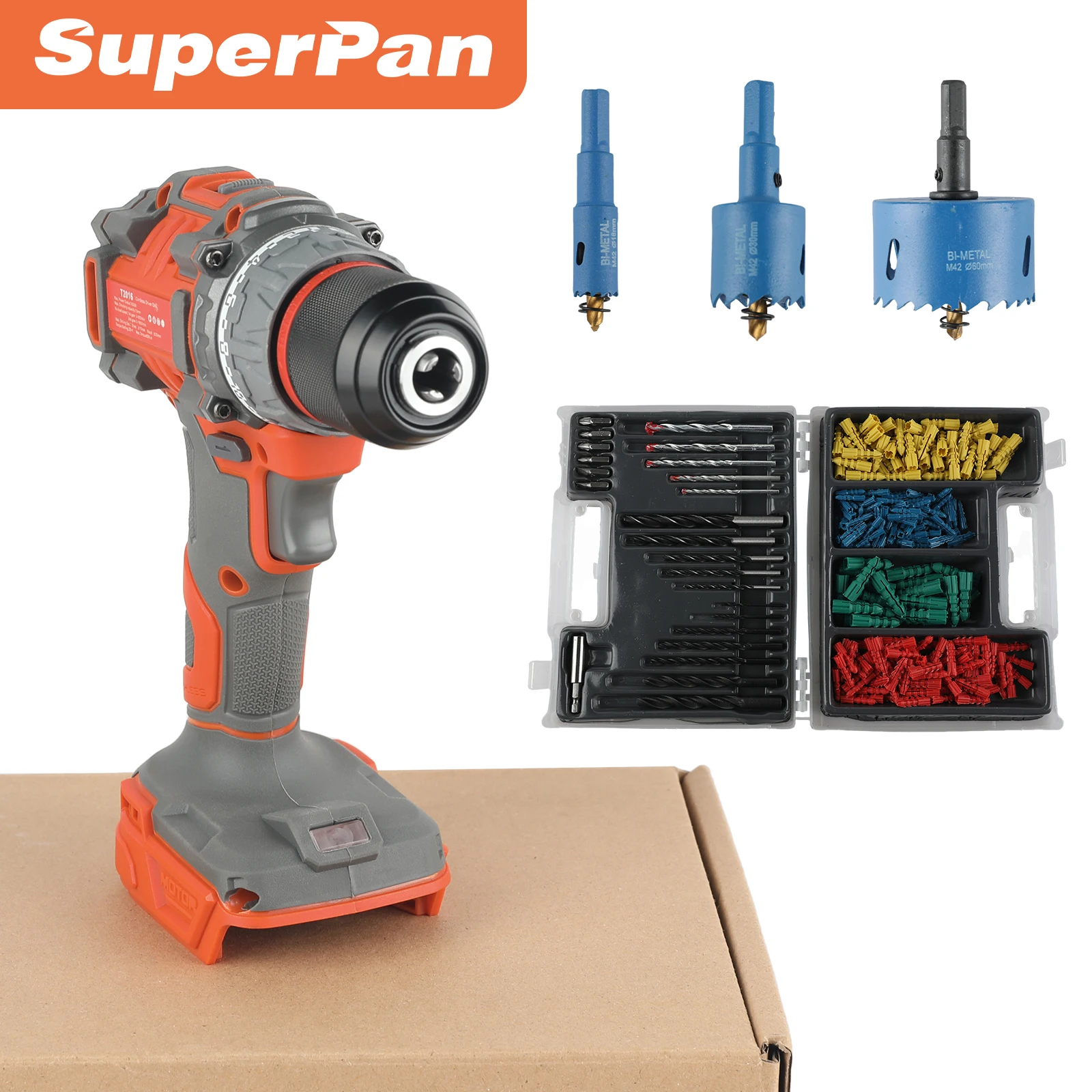 

Cordless Drill Kit 1/2 Inch Keyless Chuck,4.0Ah Lithium-ion, 2 Speeds, 20+1 Torque for makita 18V battery pins