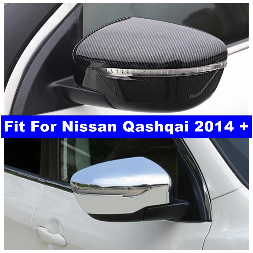 

Car Rearview Mirror Shell Protector Decor Cover Trim For Nissan Qashqai J11 2014 - 2020 ABS Chrome / Carbon Fiber Accessories