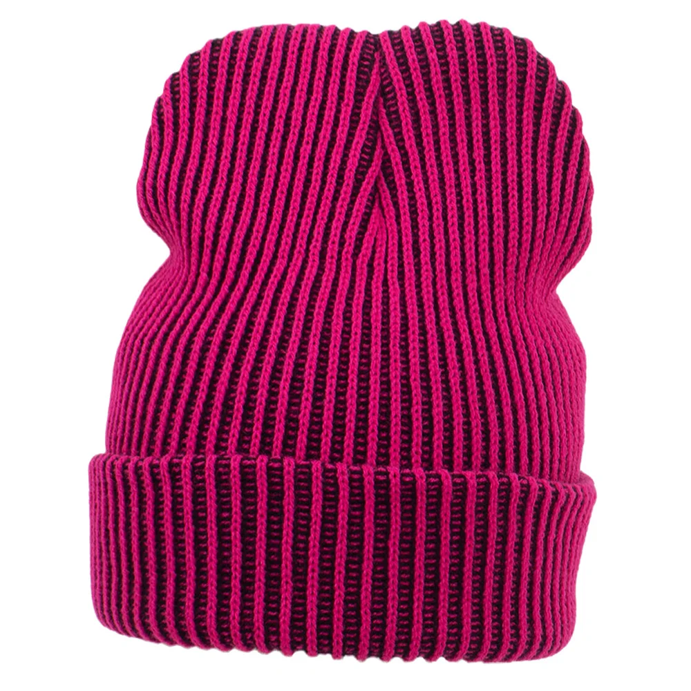 Bright Color Thickened Beanie Men\'s Women\'s Hat Outdoor Warm Accessories Neon Yellow Knit Winter Cap 2023