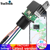 Global 4G Multi-Mode GPS Tracker Car Relay Cut Oil ACC SMS Call Alarm Motorcycle Towed Away Security Protection Tracking CJ730