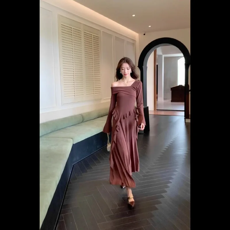 

Серое вечернее платье с длинным рукавом, шифоновое платье с открытыми плечами, бальное платье, накидка для официальной свадебной вечеринки, комплект из двух предметов 2024 для большой церемонии