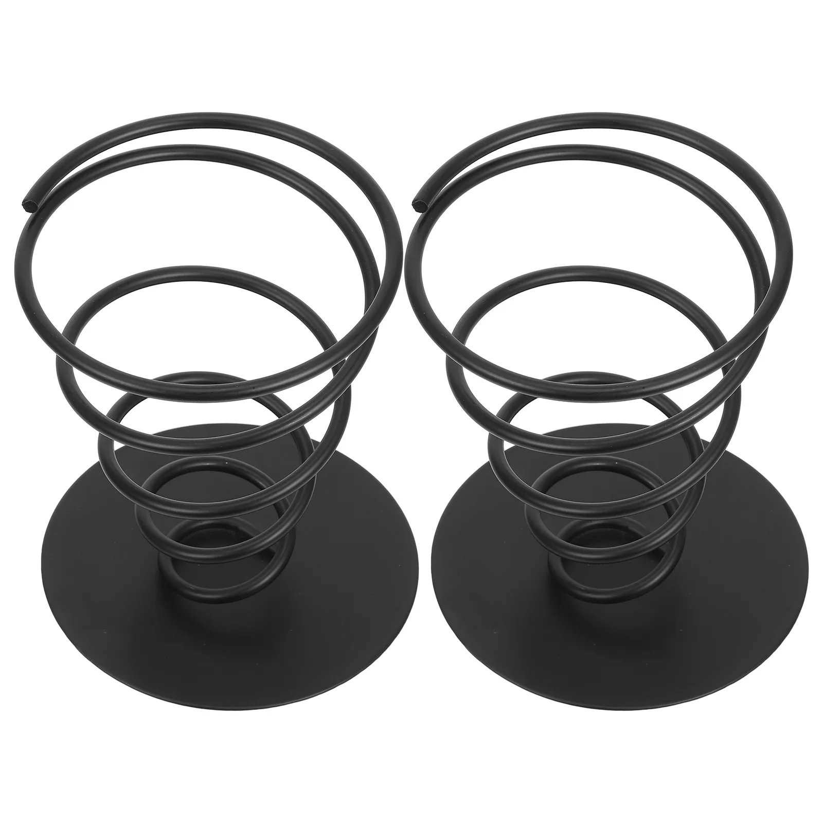 2Pcs Iron Ice Cream Cone Holder Display Stand Versatile Metal Rack for Birthday Party Picnic Restaurant Market Wedding Snack