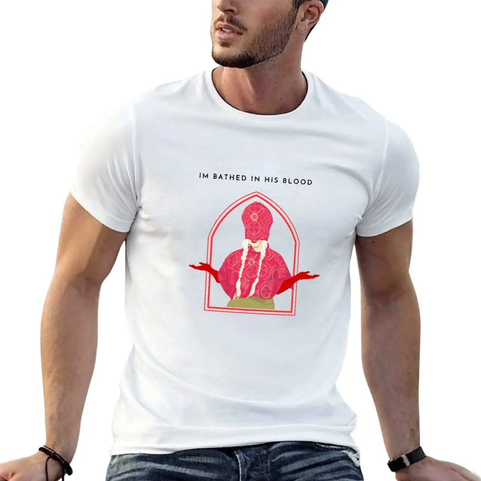 Katya Zamo Im Bathed in his Blood w/o Splatter T-Shirt Work Comfort T-Shirt for Men