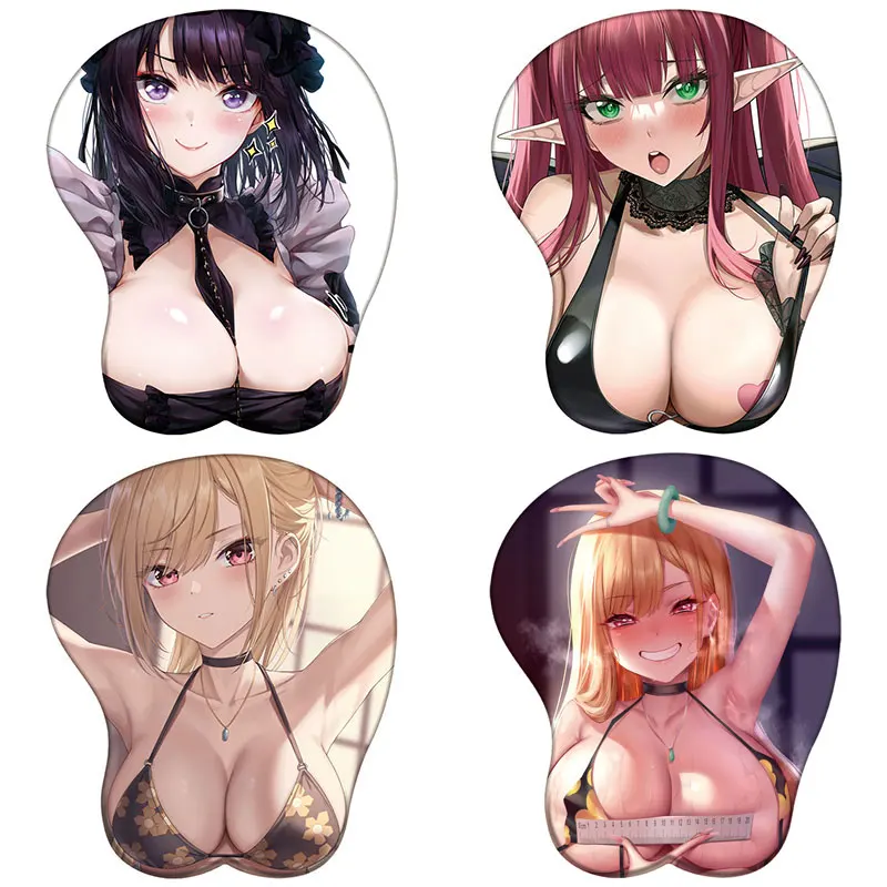 

Китагава Марин 3D силиконовый коврик для мыши My Dress Up Darling 3D браслет коврик для мыши аниме игра сексуальный хентай 3D подставка для запястий коврик для мыши