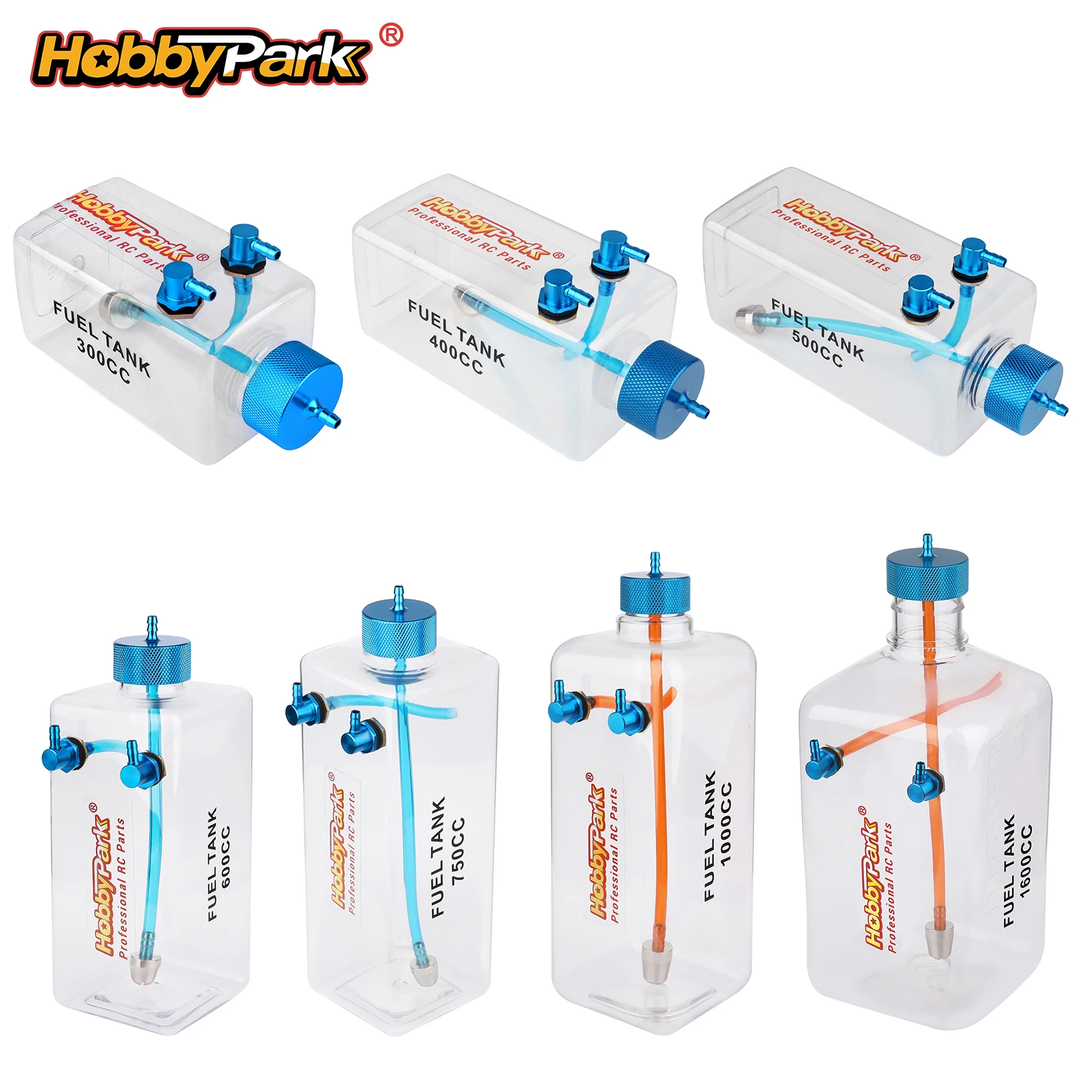 HobbyPark RC Gas Fuel Tank Bottle for RC Airplane Gas Engine Fuel System Replacement Upgrade