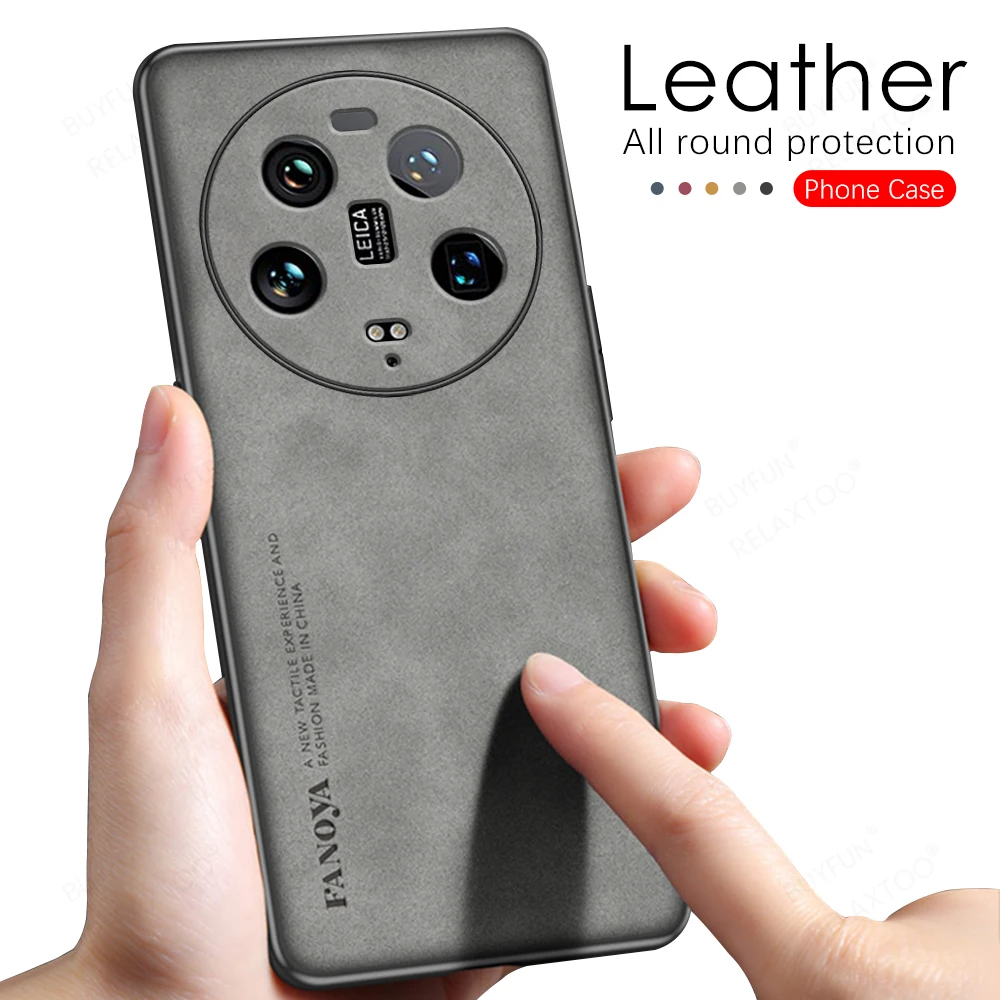 Lambskin Leather Matte Case For Xiaomi 14 Ultra 5G Camera Protect Shockproof Coque Xiomi Xiaomy Mi14 Mi 14 Ultra Pro Xiaomi14 5G