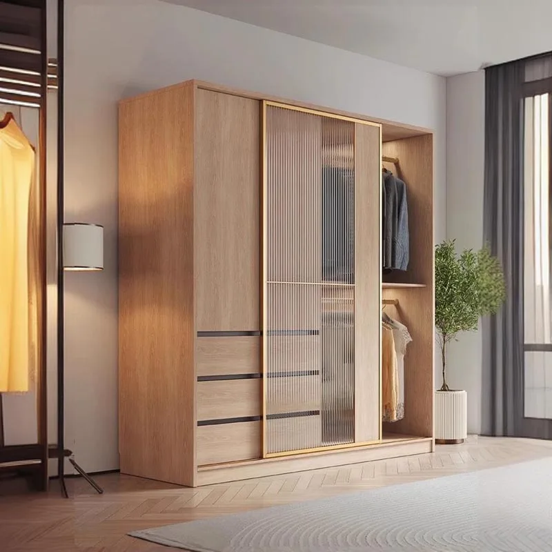 

Modern Drawer Bedroom Wardrobes Sliding Doors Home Storage Bedroom Wardrobe Set Luxury Wooden Guarda Roupa House Accessories