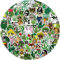 100Pcs Funny Characters Leaves Weed Smoking Graffiti Sticker Bike Travel Luggage Guitar Laptop Waterproof Cool Sticker