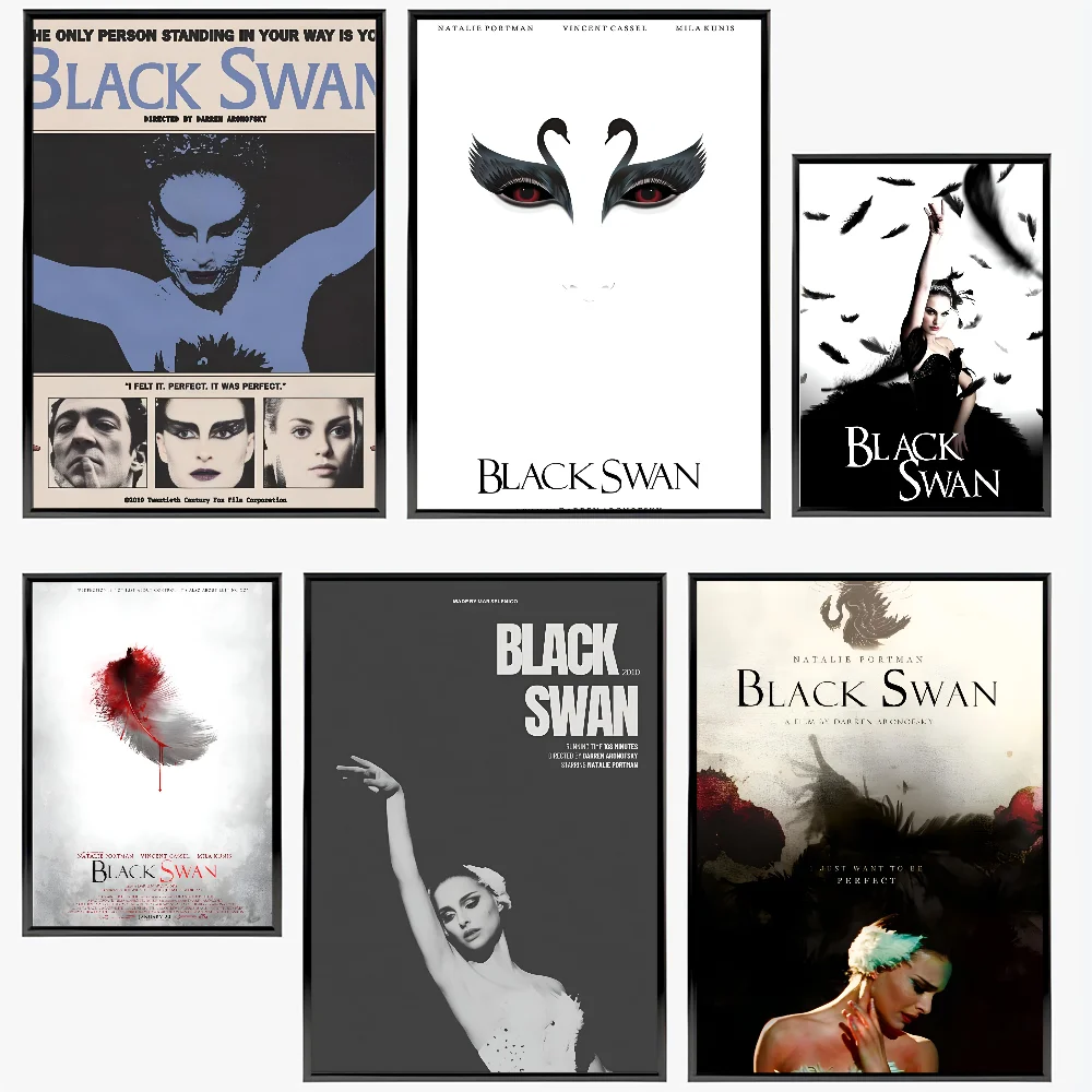 1 قطعة فيلم البجعة السوداء الكلاسيكية أنيمي المشارك المشارك ورقة طباعة غرفة المعيشة المنزلي غرفة نوم مدخل بار مقهى الفن اللوحة الديكور #1