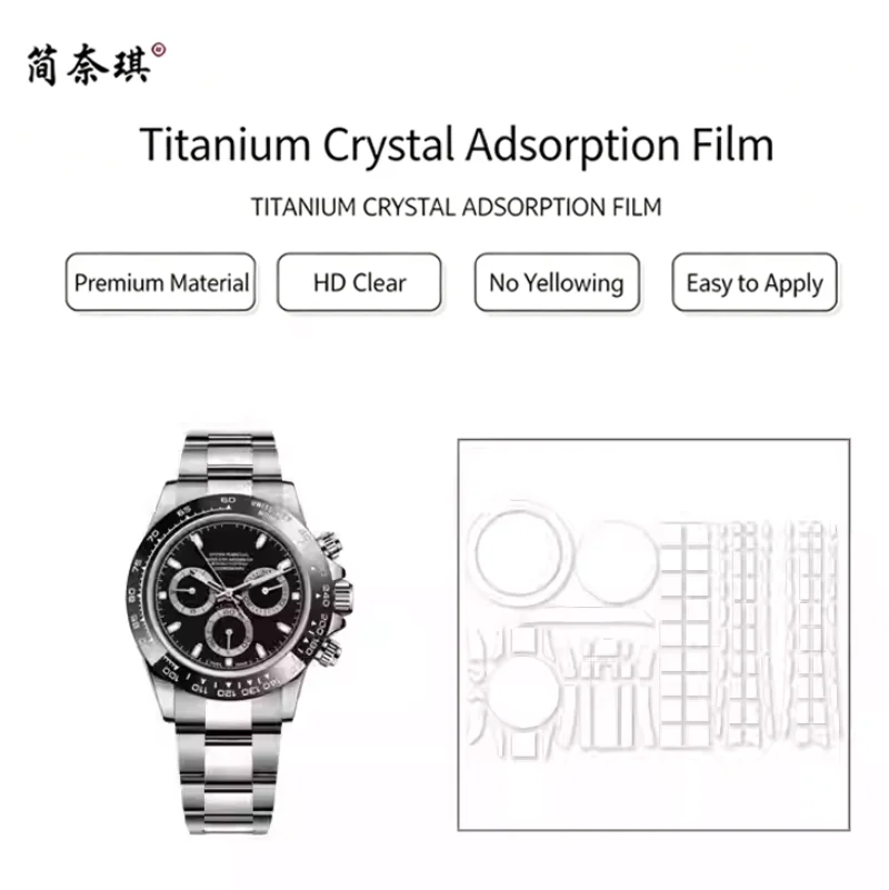 Ready Stock Watch Film For ROLEX Daytona 116500 Black Steel Full Set Titanium Crystal Clear Invisible Anti-scratch Protector