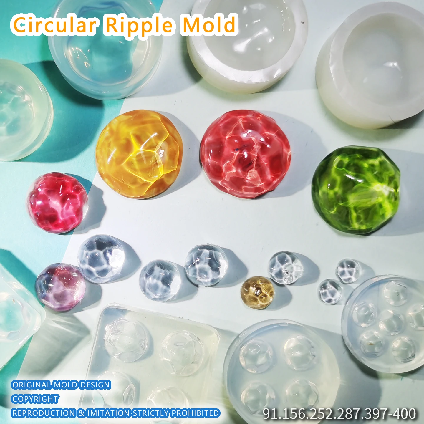 

DIY Handcraft Circular Water Ripple Mold Epoxy Resin Mold Miniature Pinching Mould Epoxy Resin Mold UV Resin Moldse