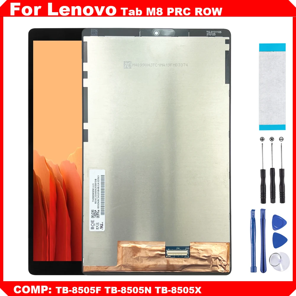 

Для Lenovo Tab M8 PRC ROW TB-8505 TB-8505F TB-8505X TB-8505FS ЖК-дисплей с дигитайзером сенсорного экрана Замена ЖК-дисплея протестировано