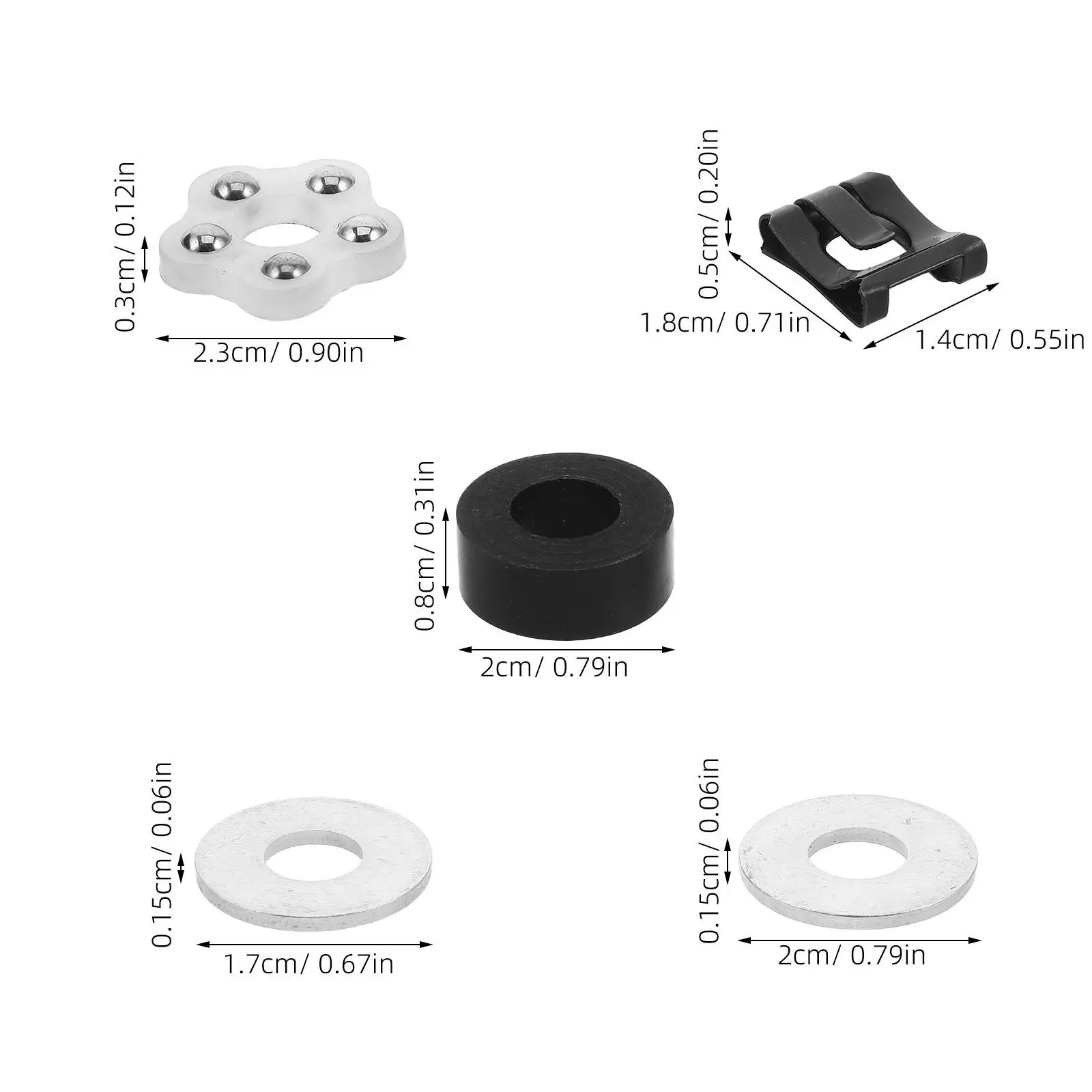 1Set Chair Pneumatic Cylinder Hardware Kit Wear Resistant Gas Cylinder Retainer Clip for Office Desk Chair Gas Lift Replacement