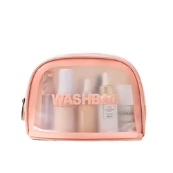 Borsa per gargarismi impermeabile Kit da toilette portatile smerigliato per donna borsa per cosmetici da viaggio per ragazze Organizer per trucco portatile muslimah