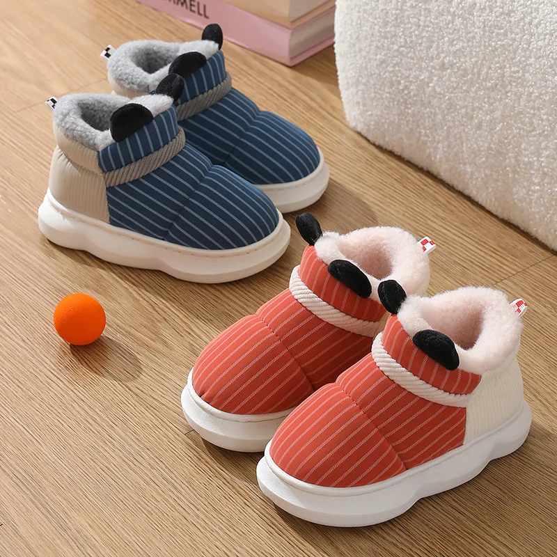 Children Casual Shoes Girls Boys Warm Snow Boots Kids Non-slip Thick Sole Cotton Shoes Comfort Plush Home Shoes Zapatillas Niño