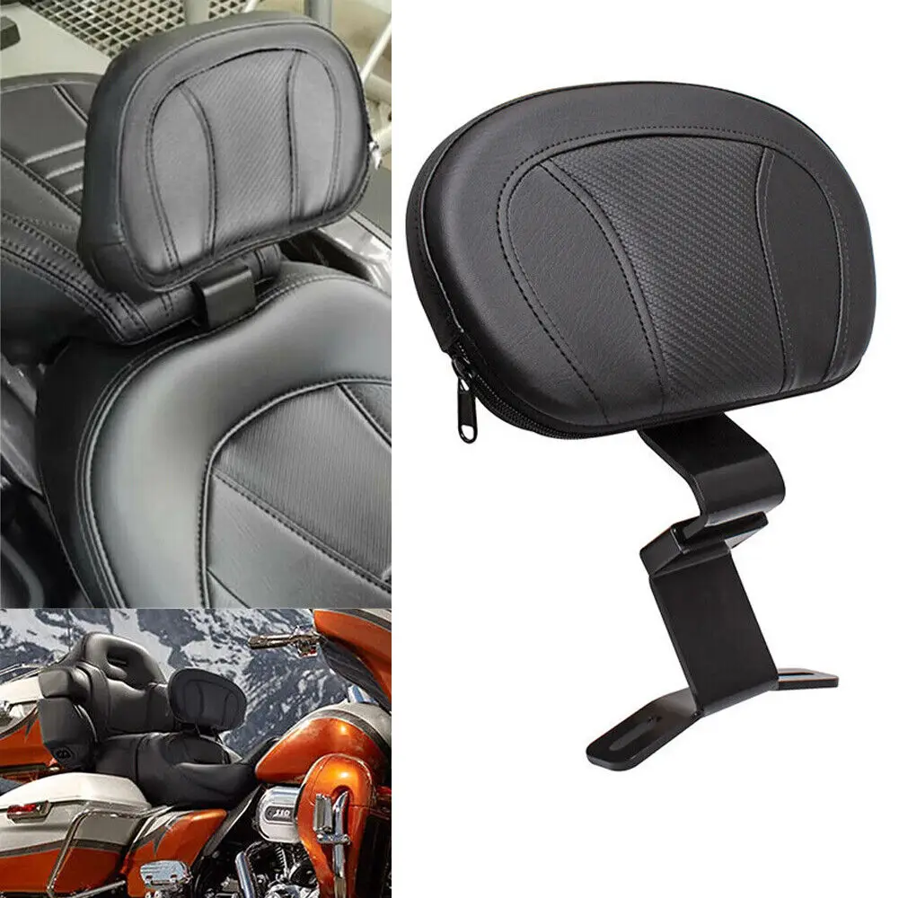 Motorcycle Black Front Driver Rider Backrest Mounting Kit For Harley CVO Touring Street Glide Road King special Classic 09-2023