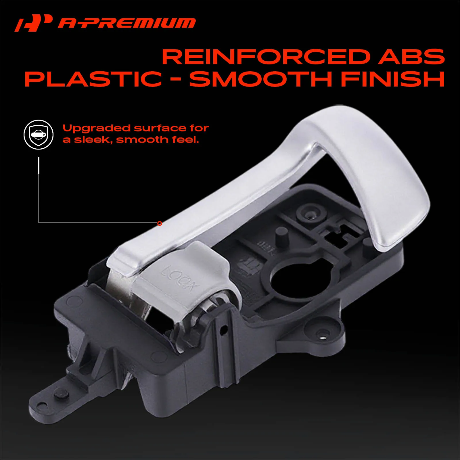 A-Premium Front Driver Side Silver & Gray Interior Door Handle for Hyundai Santa Fe 2007-2012