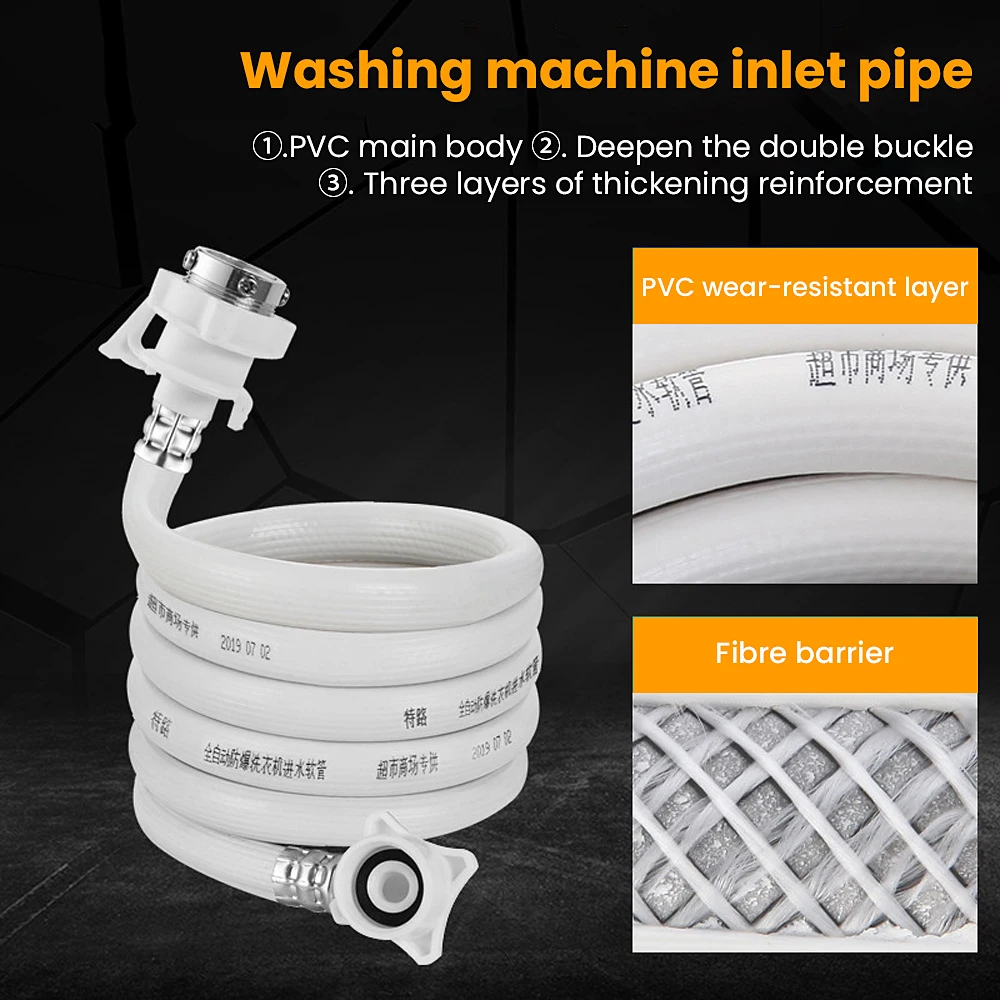 

Multifunction Washing Machine Inlet Pipe Automatic Wave Wheel Extension Water Inlet Hose Maintenance Tool 6 Point 25mm Interface