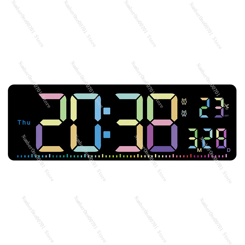 

New two sets of alarm Simple LED Large screen digital Bedroom bedside clock Fashion