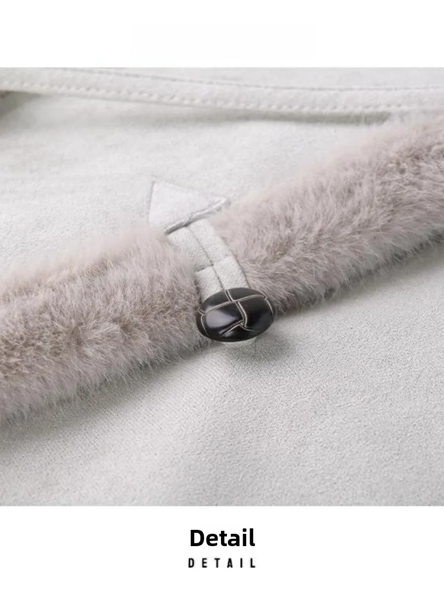 Retro Sle mujer única piel y cuero Intercated algodón Jaet prendas de vestir exteriores de invierno Sli ort abrigo largo Sve redondo Ne